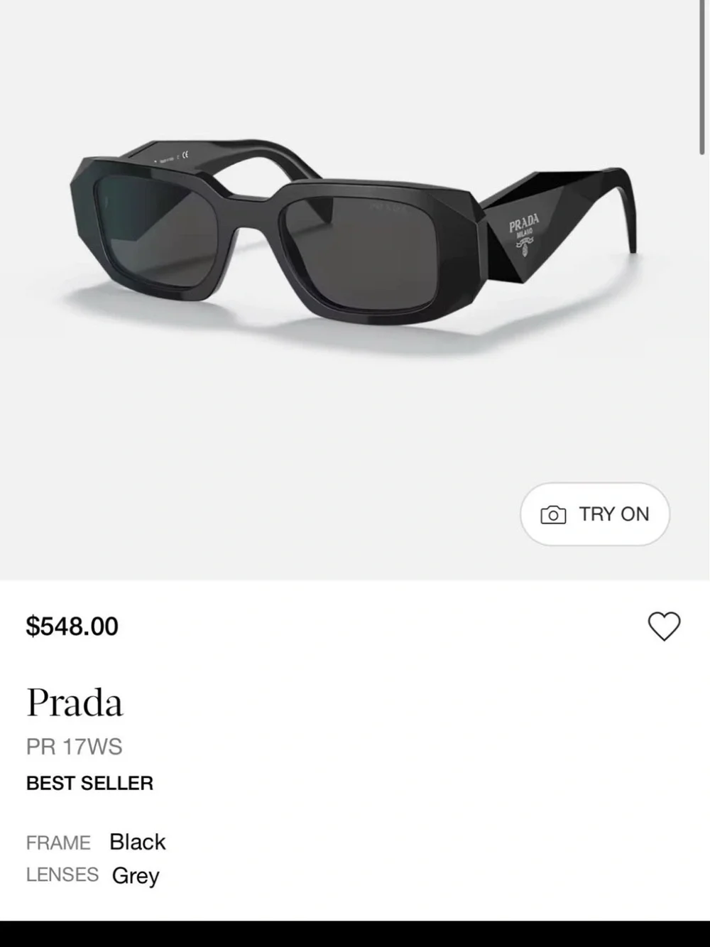 Prada Milano Glossy Black Men’s Sunglasses